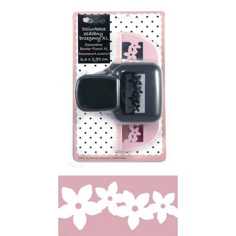 Dziurkacz ozdobny brzegowy dpCraft 6,3cm XL Girlanda Kwiatów - 2